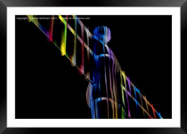 Angel of the North Abstract Framed Mounted Print by Steve Whitham