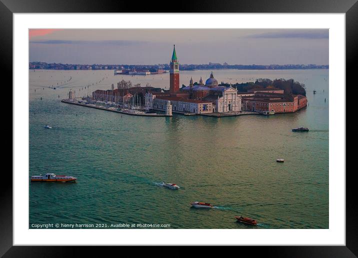 San Giorgio Maggiore \view Framed Mounted Print by henry harrison