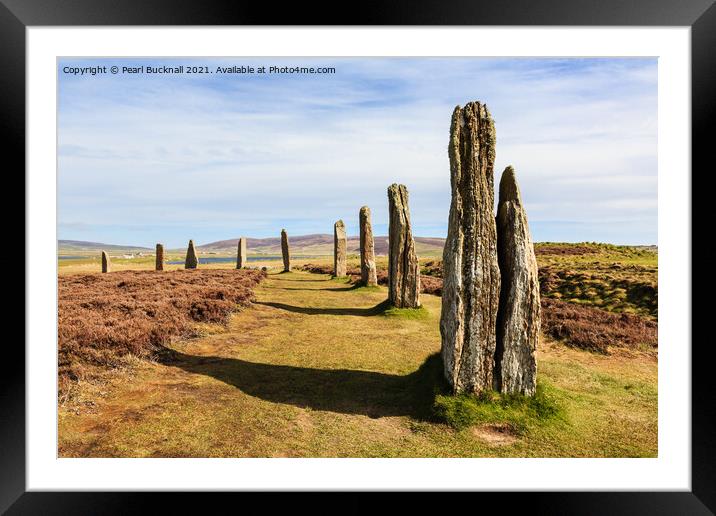 Ring of Brodgar on Orkney Framed Mounted Print by Pearl Bucknall