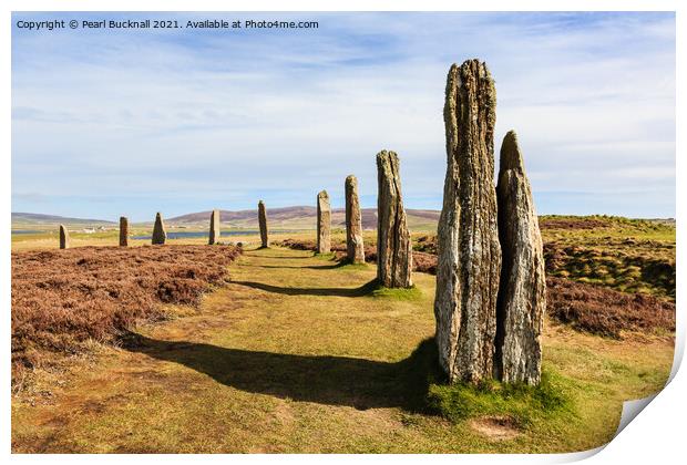 Ring of Brodgar on Orkney Print by Pearl Bucknall