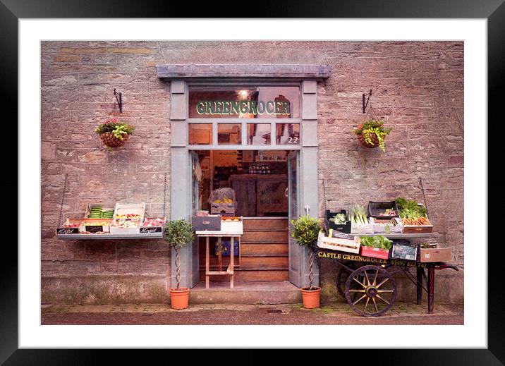 The Greengrocer Framed Mounted Print by Richard Downs