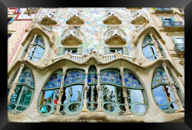 Casa Batlló - Barcelona Framed Print by Alessandro Ricardo Uva