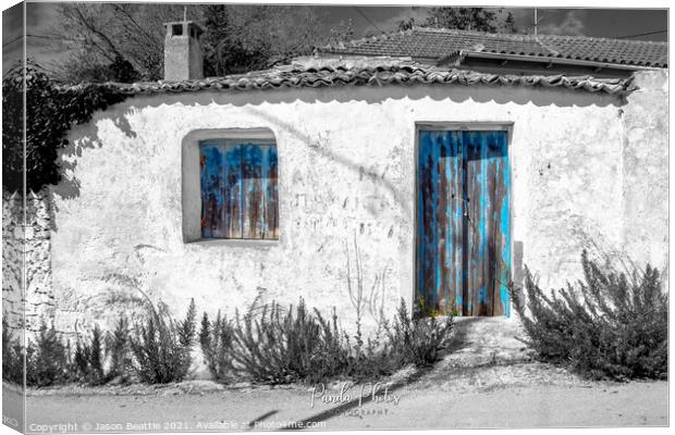 Selective Color of a village house Canvas Print by Jason Beattie