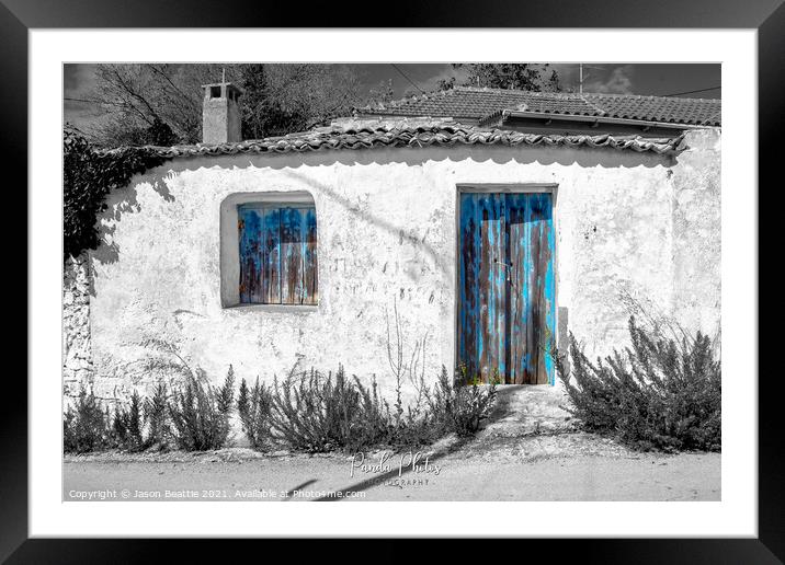 Selective Color of a village house Framed Mounted Print by Jason Beattie