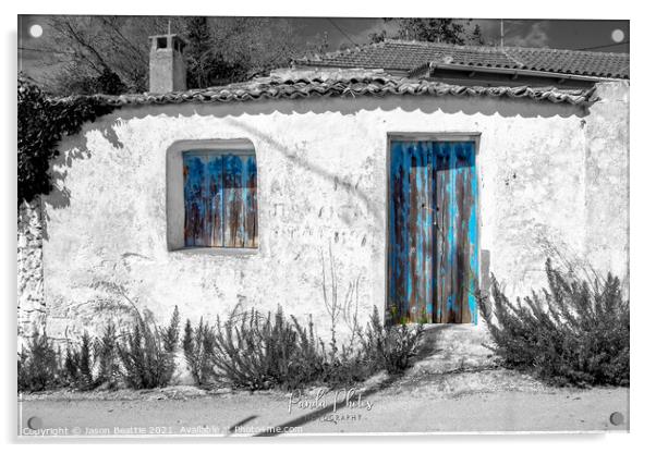 Selective Color of a village house Acrylic by Jason Beattie