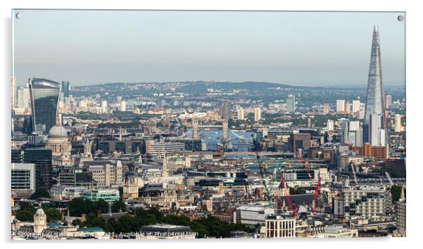 Cityscape of London Acrylic by Simon Belcher