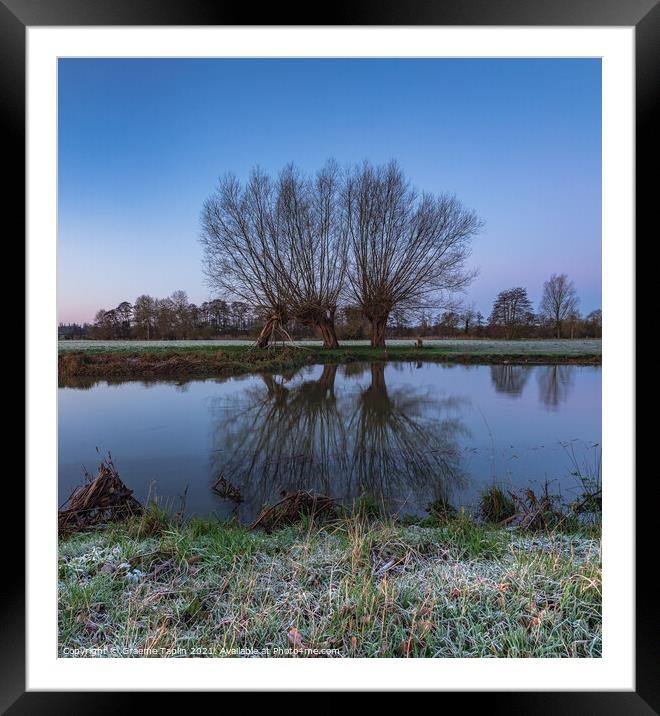 Three Kings River Stour Framed Mounted Print by Graeme Taplin Landscape Photography