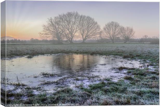 Winter sunrise Dedham Vale Canvas Print by Graeme Taplin Landscape Photography