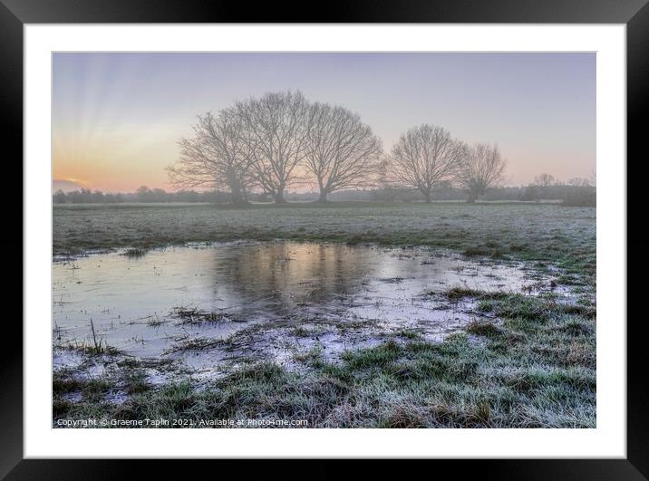 Winter sunrise Dedham Vale Framed Mounted Print by Graeme Taplin Landscape Photography