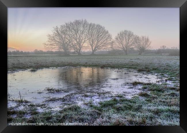 Winter sunrise Dedham Vale Framed Print by Graeme Taplin Landscape Photography