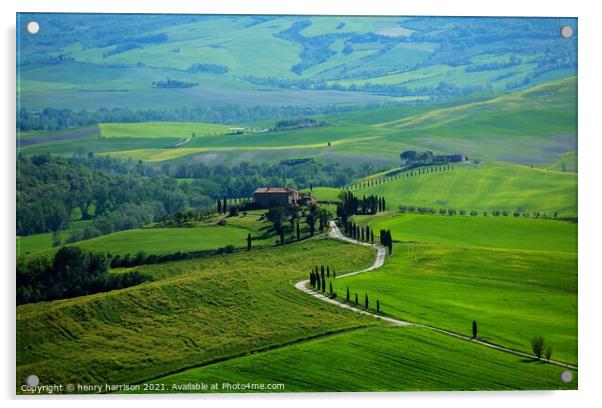 Tuscany Landcape Acrylic by henry harrison