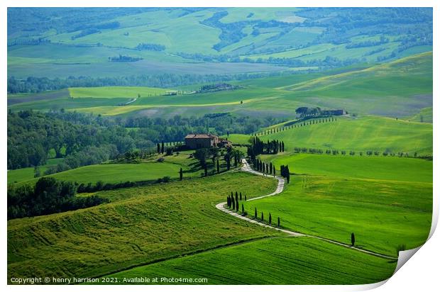 Tuscany Landcape Print by henry harrison