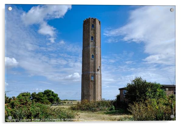 The Naze Tower Walton Essex Acrylic by Diana Mower