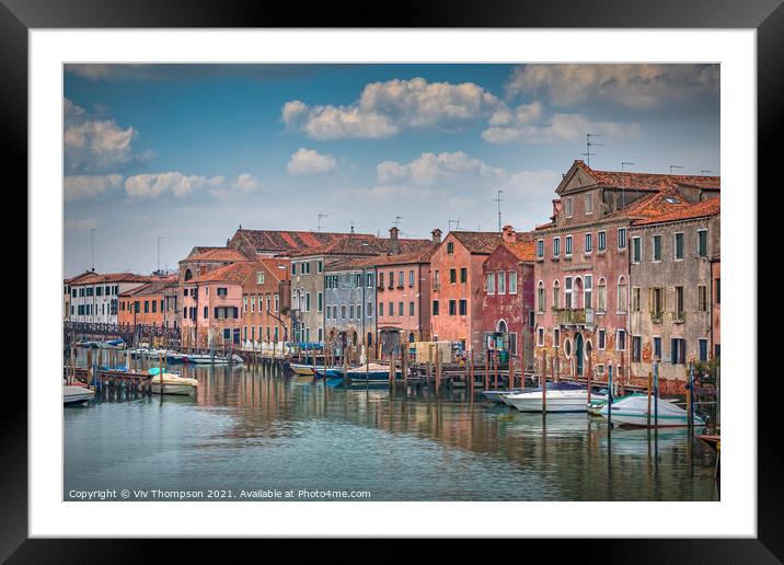 The Back Streets of Venice Framed Mounted Print by Viv Thompson