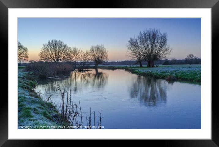 Sunrise on the River Stour Framed Mounted Print by Graeme Taplin Landscape Photography