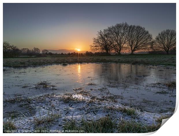 Golden Sunrise in Constable Country Print by Graeme Taplin Landscape Photography