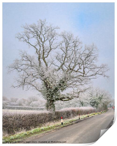 A country lane Print by Jeremy Sage