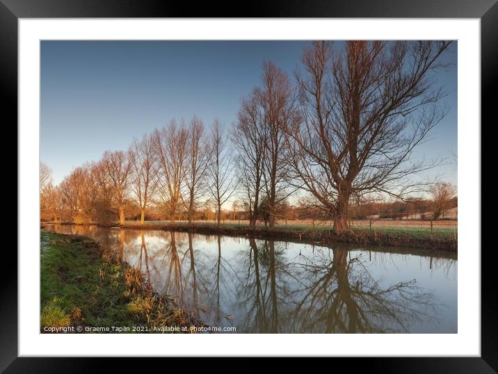 River Stour in early morning light Framed Mounted Print by Graeme Taplin Landscape Photography