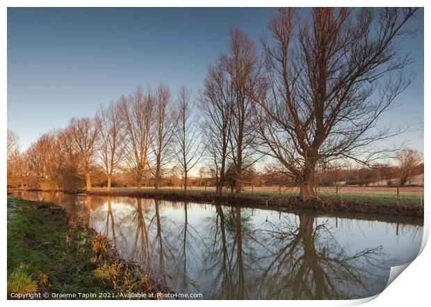 River Stour in early morning light Print by Graeme Taplin Landscape Photography