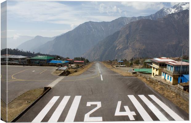 Tenzing - Hillary Airport, Lukla, Nepal Canvas Print by Christopher Stores