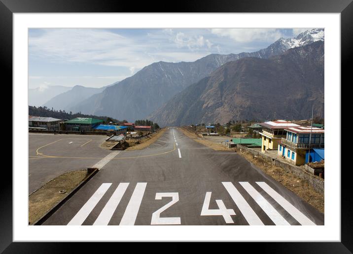 Tenzing - Hillary Airport, Lukla, Nepal Framed Mounted Print by Christopher Stores