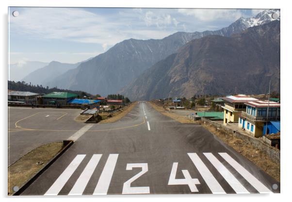 Tenzing - Hillary Airport, Lukla, Nepal Acrylic by Christopher Stores