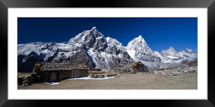Himalayan Yak Herders hut, Nepal Framed Mounted Print by Christopher Stores