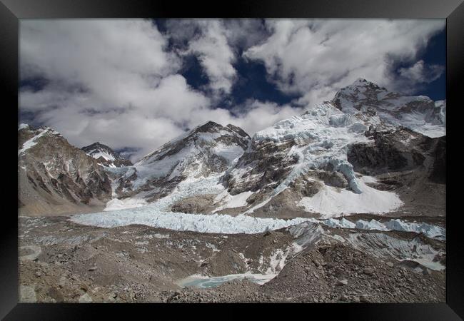 Everest and the Khumbu Glacier Framed Print by Christopher Stores