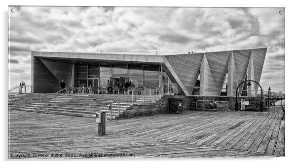 The Royal Pavilion, Southend Pier, Essex, UK. Acrylic by Peter Bolton