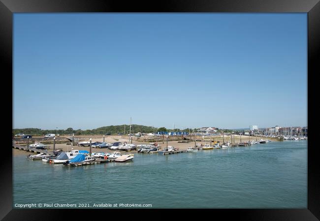 Littlehampton Marina with moored boats Framed Print by Paul Chambers