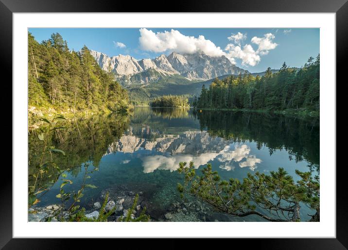 Lake Eibsee Framed Mounted Print by peter schickert