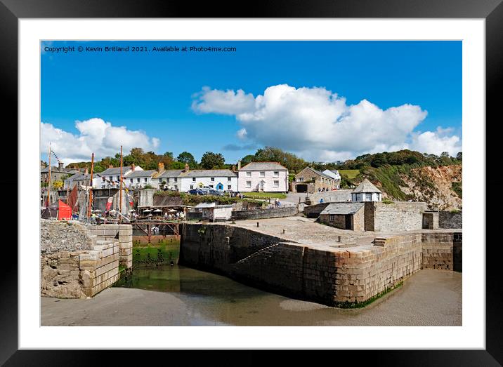 charlestown harbour cornwall Framed Mounted Print by Kevin Britland