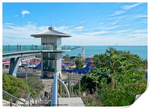 Observation Tower on the seafront at Southend on Sea, Essex. Print by Peter Bolton