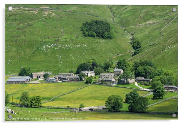 Halton Gill high up in Littondale Yorkshire Dales Acrylic by Nick Jenkins