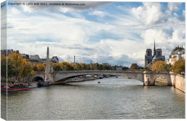 The River Seine Paris Canvas Print by Lynn Bolt