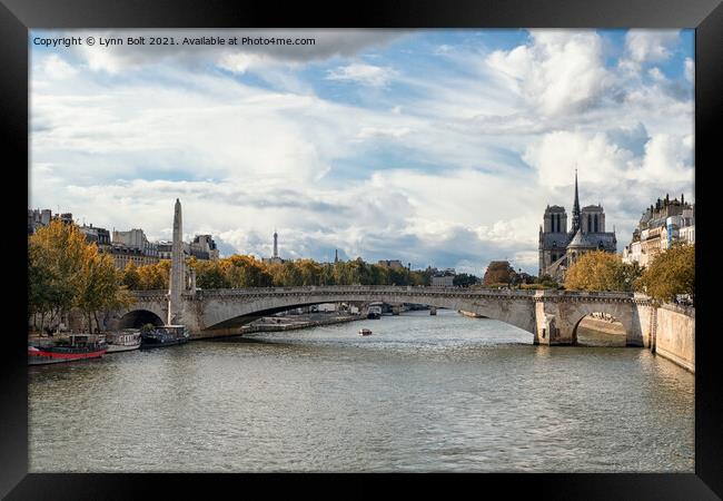 The River Seine Paris Framed Print by Lynn Bolt
