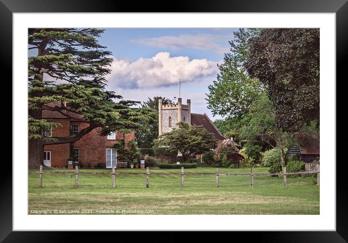 Remenham Church By The Thames Framed Mounted Print by Ian Lewis