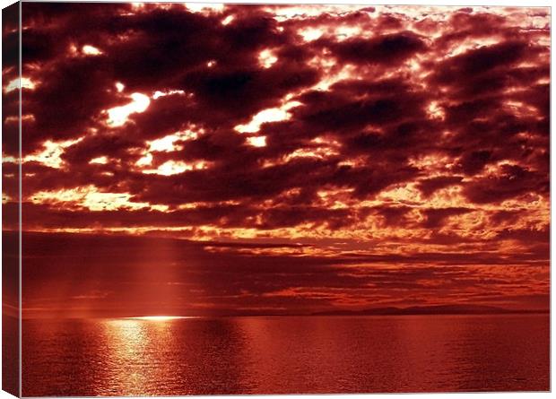 Sunset Horizon. Canvas Print by paulette hurley