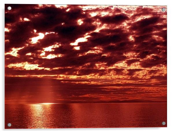 Sunset Horizon. Acrylic by paulette hurley