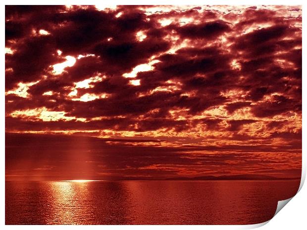 Sunset Horizon. Print by paulette hurley