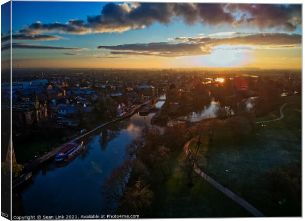 Newark on Trent at Sunset Canvas Print by Sean Link