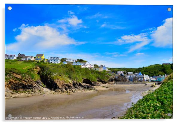 Little Haven, Pembrokeshire Acrylic by Tracey Turner