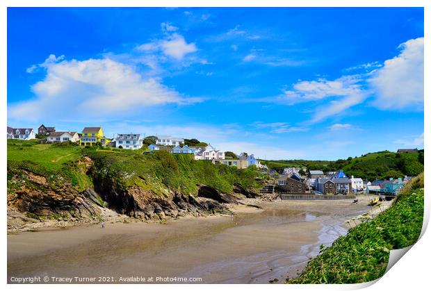 Little Haven, Pembrokeshire Print by Tracey Turner
