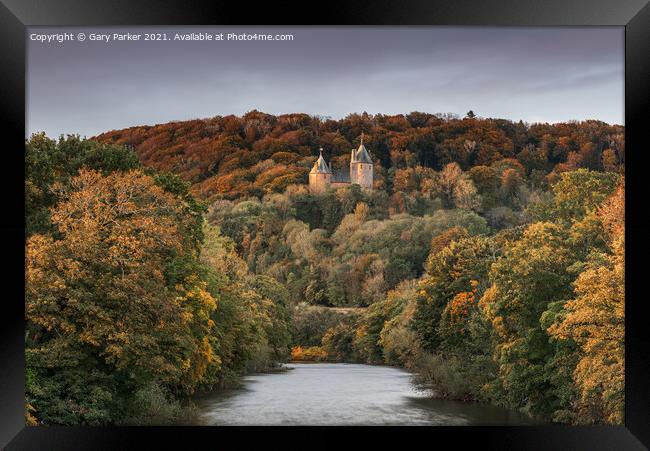 Castell Coch, the Red Castle, on the outskirts of Cardiff, Wales, in the autumn	 Framed Print by Gary Parker