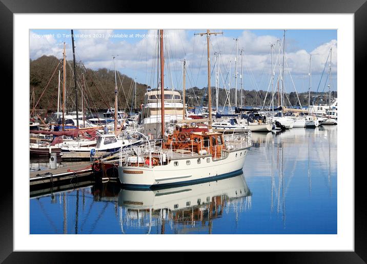 Mylor Masts Framed Mounted Print by Terri Waters