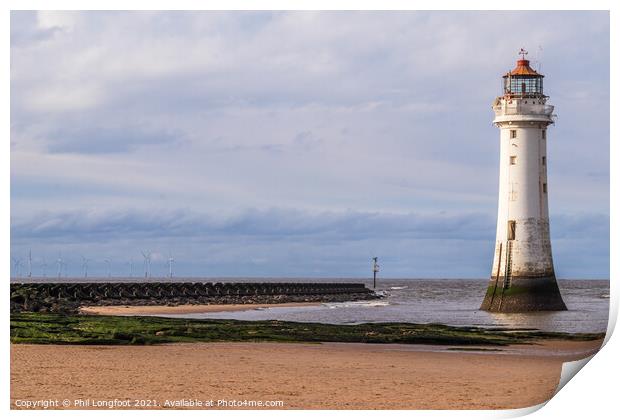 New Brighton Lighthouse  Print by Phil Longfoot