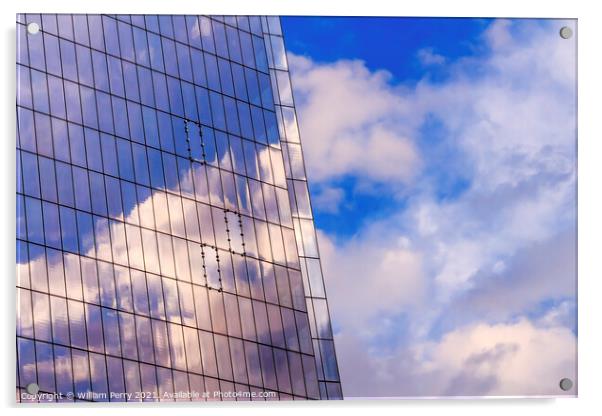 Skyscraper Abstract Glass Building Skyscraper Reflection New Yor Acrylic by William Perry