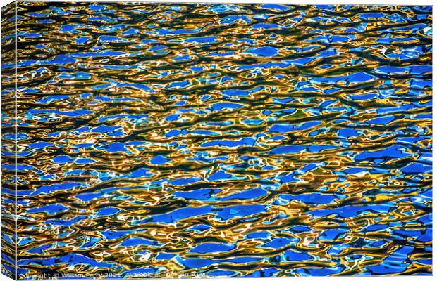 Memorial Pool Reflection Patterns Abstract New York NY Canvas Print by William Perry