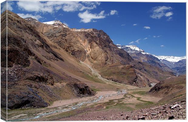 Scenery in Spiti Valley Canvas Print by Serena Bowles