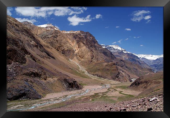 Scenery in Spiti Valley Framed Print by Serena Bowles